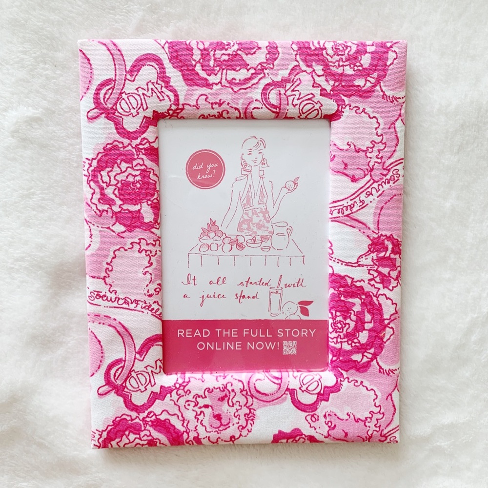 Lily Pulitzer Phi Mu Sorority Picture Frame
